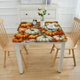 thumbnail image 3 of nygtbtfer  Fall Tablecloth Rectangle Autumn Leaves Pumpkin Tablecloth Farmhouse Washable Harvest Table Cover for Thanksgiving Picnic Home Kitchen Dining Table Decor, 3 of 7