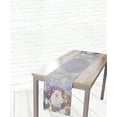 thumbnail image 2 of Violet Linen Seasonal Christmas Splendours Pattern, Polyester, Super soft feel fabric, digital print, Santa Claus, 12 Inch x 70 Inch, Decorative Table Runner, 2 of 3