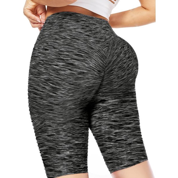 high waisted yoga booty shorts