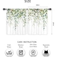 thumbnail image 2 of Sage Green Eucalyptus Leaves Kitchen Curtains Rustic Flower Spring Floral Farmhouse Watercolor Plant Botanical Rod Pocket Nature Bedroom Living Room Treatment Fabric 2 Panels 24x26 Inch, 2 of 5