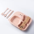 thumbnail image 1 of Plato de bandeja de comida para bebés, vajilla para niños, platos bonitos de PP para bebés, plato de alimentación dividido para niños, valor inmejorable, 1 of 1