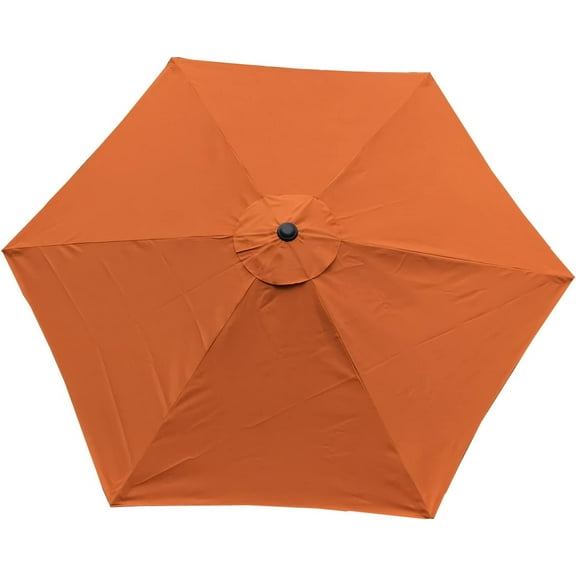 Replacement Orange STRONG & THICK Umbrella Canopy for 9ft 6 Ribs COTTA/BURNT ORANGE (Canopy )