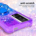 thumbnail image 5 of Clear Case for Xiaomi Poco F5 Pro 5G with Kickstand for Girls Women, Liquid Glitter Sparkle Bling Cute Case Gradient Quicksand Cover for Xiaomi Poco F5 Pro 5G JB Purple Navy, 5 of 14
