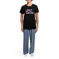 thumbnail image 4 of CafePress - Move Over Boys Fish Women's Dark Pajamas - Women's Short Sleeve Print T-Shirt and Pants Dark Cotton Pajama Set, 4 of 7