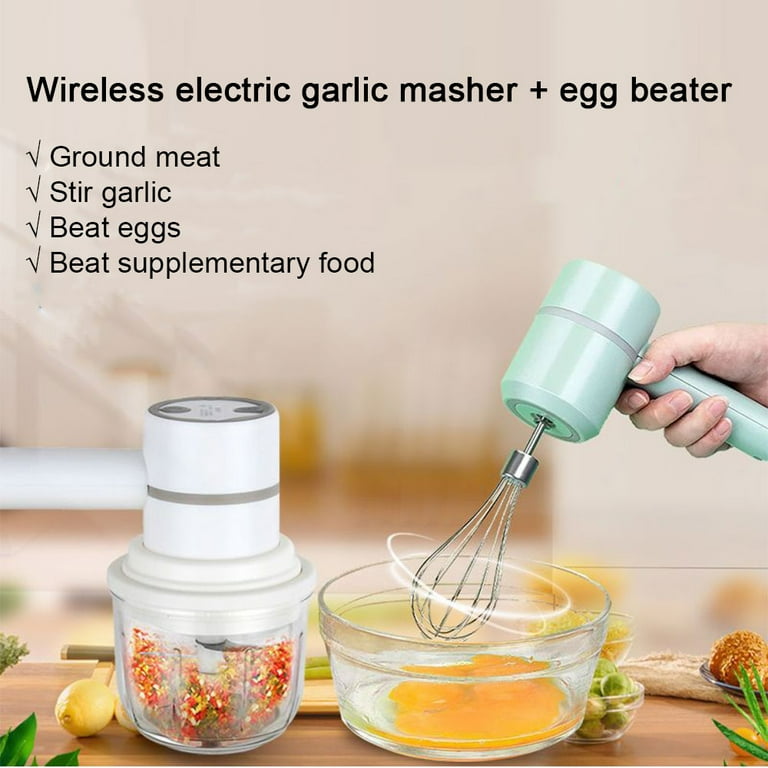 4 Colors Mini Electric Hand-Held Whisk Mixer,Portable Electric Egg Beater Coffee Milk Drink Frother Foamer Whisk Mixer Kitchen Tool, Size: 20.5