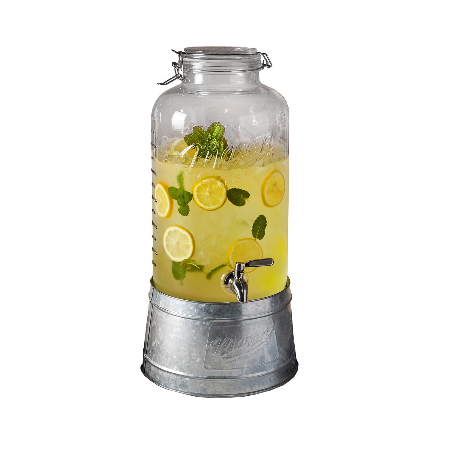 Mason Jar Beverage Dispenser with Galvanized Stand - Sam's Club
