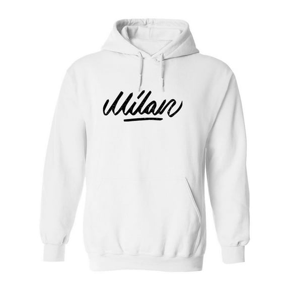Milan. Hoodie Men - Men Hoodie, White, Small
