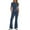 Blue, variant on 2DXuixsh Womens 2 Piece Sets Fold Over Flare Pants Set Long Sleeve Cropped Top Casual Outfits Pajamas Matching Sets Women Clothing Blue Size S