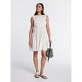 thumbnail image 3 of Time and Tru Women's Smocked Sleeveless Mini Dress, Sizes XS-XXXL, 3 of 6