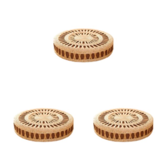 Yuarrent Cojín de suelo transpirable para Hotel en casa, cojín de asiento de meditación, esterilla de futón tejida redonda, muebles de café Type1 NO1