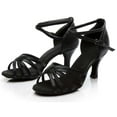 thumbnail image 4 of pafei tyugd Glitter Women Latin Dance Heels Shoes Ankle Strap Closed Toe Sandals Ballroom Salsa Tango Practice Performence Party Dancing Shoes,Size 7.5, 4 of 6