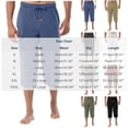 thumbnail image 4 of Xcmzpl Mens Capri Pajama Pants Lightweight Moisture Wicking Loungewear Breathable Comfortable Pjs Pant Sleepwear Summer Blue S, 4 of 9