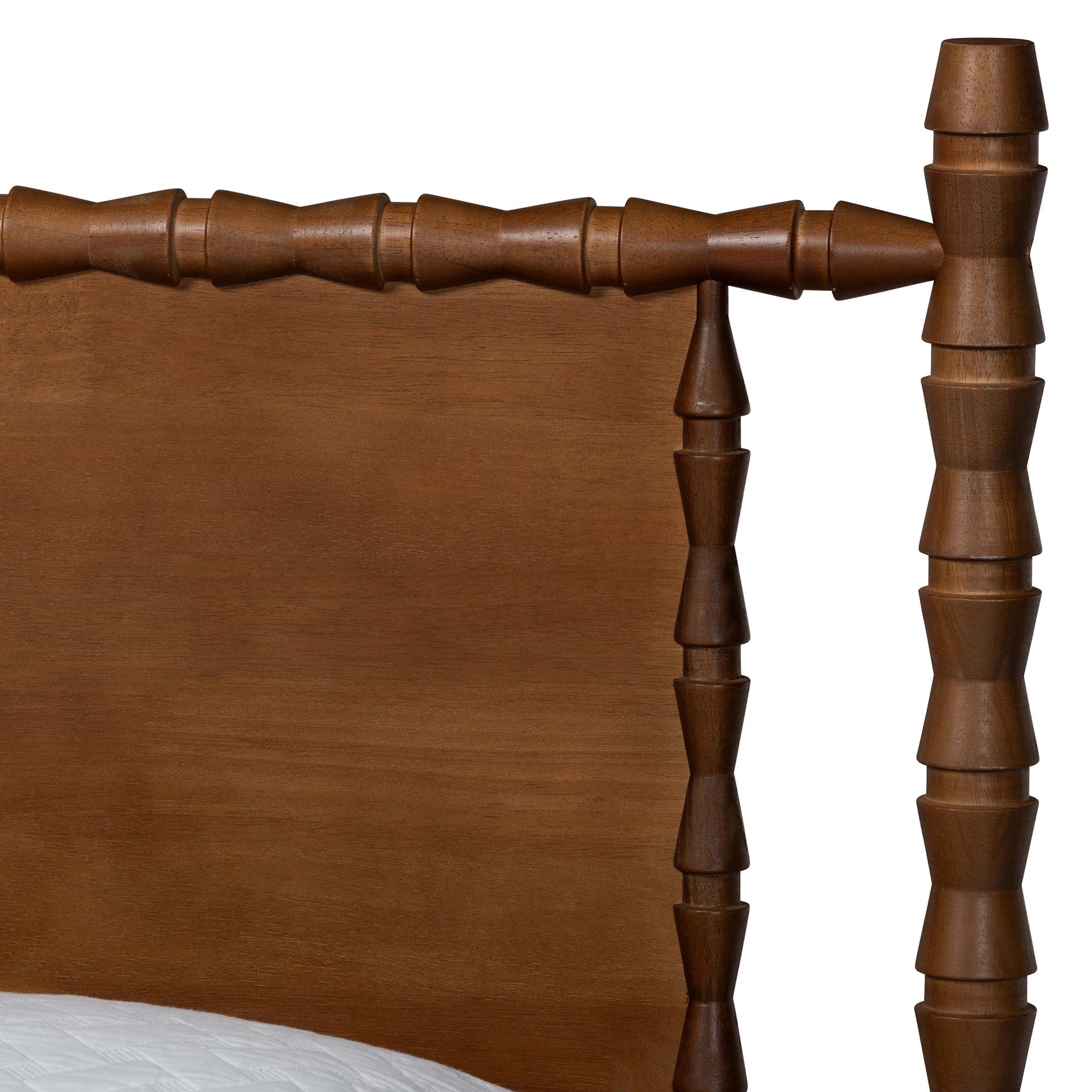 Baxton Studio Danette Modern Platform Bed, Queen, Walnut Brown