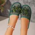 thumbnail image 5 of Dakaela Women's Fishnet Mesh Flat Sandals Closed Toe Slip on Mule Slides with Flower Backless Loafers Summer Shoes Size 6-9, 5 of 8