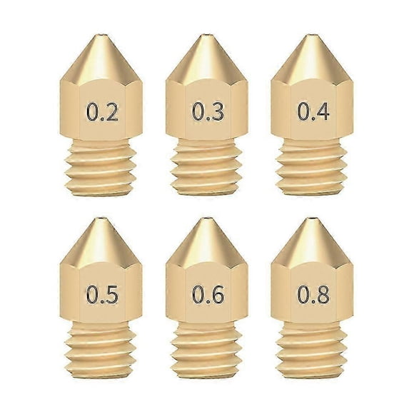 Boquilla Twotrees 5/10PCS Mk8 de 175 mm para impresora 3D CR10 CR10S Ender-3 Pro Extrusor Boquilla de latón 02/03/04/05/06/08 mm