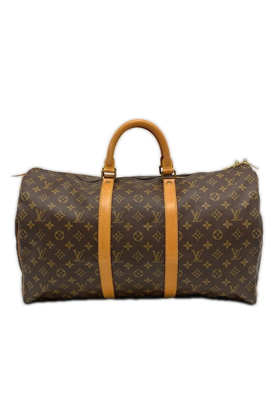 Pre-Owned LOUIS VUITTON Louis Vuitton Monogram Keepall 50 M41426 Handbag Boston Bag Brown Beige...