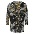 thumbnail image 5 of QUNYINEY Casual Womens T Shirts Crew Neck Black Snake Print 3/4 Sleeve Tops Pullover Loose Graphic Tees, 5 of 5