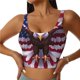 thumbnail image 1 of Fotbe USA Eagle with Spread Wings Sujetador Deportivo Largo sin Aros para Mujer con Almohadillas y Soporte Medio, Transpirable y Absorbente, Camiseta Tipo Chaleco o Tank Top-Medium, 1 of 8