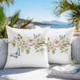 thumbnail image 5 of Waterproof Throw Pillow Covers Set of 2, 20x20 Inch Floral Butterfly Decorative Pillowcases Outdoor Pillow Slip Cushion Covers Set for Couch Tent Watercolor Colorful Botanical Plants, 5 of 7