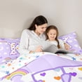 thumbnail image 4 of Castle Fairy Rainbow Letter K Bedding Comforter Set 7pcs for Kids,Cartoon Theme Queen Bedding Sets for Girls, 4 of 7
