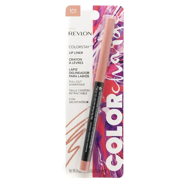 Revlon ColorStay Lip Liner with Pull Out Sharpener, 101 Spicy .01oz
