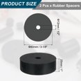 thumbnail image 2 of 2Pack Thick Rubber Spacer, 3-1/8 Inch OD x 1/2 Inch ID x 1 Inch Thickness, 2 of 6