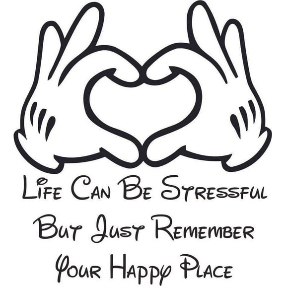 Heart Hand Silhouette Customized Wall Decal - Custom Vinyl Wall Art - Personalized Name - Baby Girls Boys Kids Bedroom Wall Decal Room Decor Wall Stickers Decoration Size (30x30 inch)