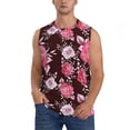 thumbnail image 2 of Picia Rose Flowers mens Cotton Tank Undershirts , Moisture-wicking Ribbed Tanks, Lightweight Cotton Tank Undershirts-Large, 2 of 8