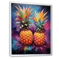thumbnail image 2 of Designart "Whimsical Tropics With Colorful Pineapple Fruits II" Pineapples Floater Framed Wall Decor, 2 of 5