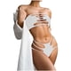 thumbnail image 2 of Traje de baño sexy de color sólido con sujetador recortado para mujer Traje de baño Fridja  nalpqowj21200, 2 of 6