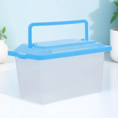 BESTONZON 1Pack Portable Small Fish Tank Handheld Aquarium Random Color for Pet Transportation