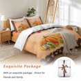 thumbnail image 7 of Hello Fall Bedding Duvet Cover Set King Size 4 Pieces Harvest Pumpkin Sunflower Maple Leaf Thanksgiving Bedding Set with Zipper Closure, 1 Comforter Cover 92x106 Inches 1 Flat Sheet & 2 Pillow Cases, 7 of 7