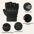 thumbnail image 3 of Uxcell Fingerless Gloves Outdoor Work Half Finger Gloves Breathable Workout Gloves Black XL, 3 of 5