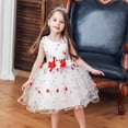 thumbnail image 7 of ZHUASHUM flower girl dresses Prom Outfits Sleeveless Gown Tulle Dress Embroidered Kid Floral Children Dresses easter clothes Red,Size:4-5 Years, 7 of 7