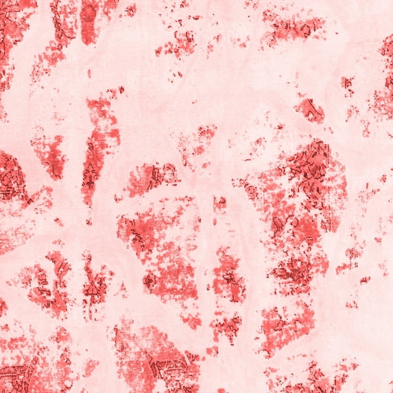 Ahgly Company Machine Washable Indoor Square Abstract Red Modern Area Rugs, 6' Square