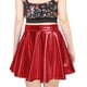 thumbnail image 2 of Minifalda Línea A Cómoda Falda Plisada Versátil Para Viajes Rojo XL SM SunniMix Falda plisada metalizada, 2 of 8