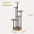 thumbnail image 3 of Plant Stand Indoor 6 Tier 9 Potted Multiple Flower Pot Holder for Patio Garden Balcony Living Room Corner (6 Tier Black+Rustic Brown), 3 of 12