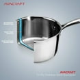 thumbnail image 5 of AVACRAFT Tri-Ply Stainless Steel Saucepan with Glass Strainer Lid, Two Side Spouts, Ergonomic Handle, Multipurpose Sauce Pan with Lid, Sauce Pot, Cooking Pot (Tri-Ply Full Body, 1.5 Quart), 5 of 8