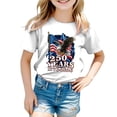 thumbnail image 5 of CAICJ98 250 Years America Anniversary 250th Independence Day Freedom Shirts for Boys Girls (White,2-3 Years), 5 of 5