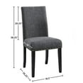 thumbnail image 2 of New Classic Furniture Crispin 19" Fabric Dining Chairs in Gray (Set of 2), 2 of 4