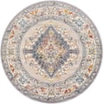 thumbnail image 3 of Mark&Day Area Rugs, 7ft Round VAR Traditional Gray Area Rug, Grey Blue Taupe Carpet for Living Room, Bedroom or Kitchen (6'7" Round), 3 of 9