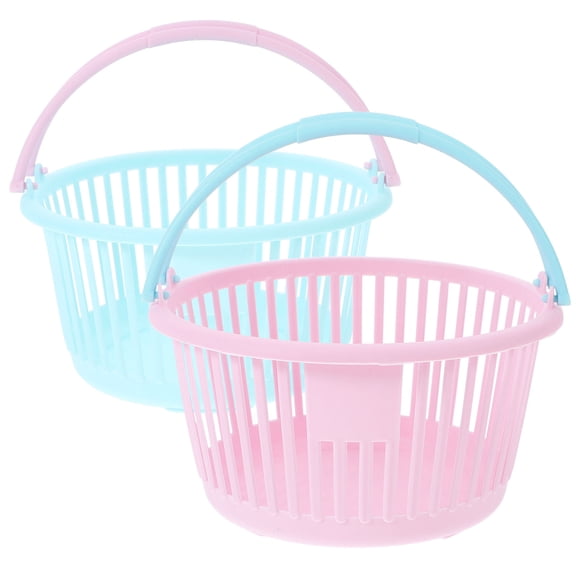 Nicehomfit Plastic Storage Baskets, Round with Handles, Ideal for Organizing, 2Pcs