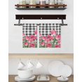 thumbnail image 3 of Pink Tulip Flowers Kitchen Dish Towels for Drying Dishes Set of 4, Black Buffalo Plaid Spring Floral Plants Waffle Weave Microfiber Hand Tea Bathroom Towels Quick Dry & Absorbent Towel 15.7x23.6, 3 of 7