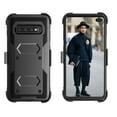 thumbnail image 2 of 6.4" 2019 Galaxy S10 Plus Case, Galaxy S10 Plus Case Holster Belt, S10+ Clip, Njjex Shock Absorbing [Without Built-in Screen Protector] & Kickstand + Holster Belt Clip Carrying Armor Cover -Coal Black, 2 of 7