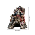 thumbnail image 3 of Nautical Tabletop Statue, Resin Skeleton Pirate with Cave for Aquarium Landscaping and Home Decor, 3 of 6