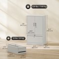 thumbnail image 3 of HOMCOM Metal Storage Cabinet with Adjustable Shelf, Filing Cabinet, White, 3 of 10