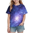 thumbnail image 3 of CYRBOKO Graphic Tees for Girls, Casual Short Sleeve Crewneck Party Summer T-shirts Multicolor Size 13-14 T, 3 of 7