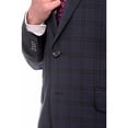 thumbnail image 2 of Men's Napoli Classic Fit Blue Windowpane Plaid Super 150s 100% Italian Wool Suit, 2 of 5