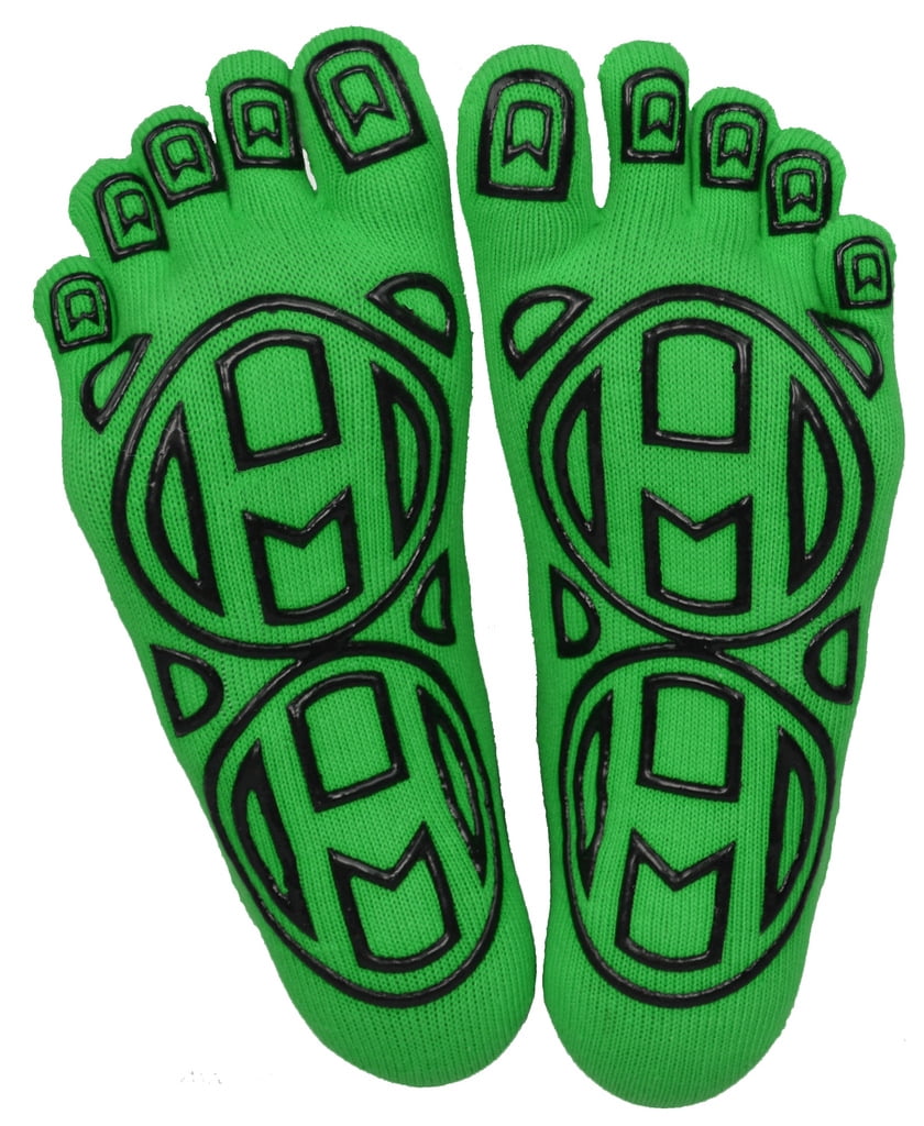 Mato & Hash 5-Toe ExerciseBarefoot Feel Yoga Toe Socks With Full Grip 