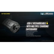 Nitecore T4K CREE XP-L2 V6 LEDs Ultra Bright EDC Flashlight, White, 4000 Lumens, Black, 6952506406524